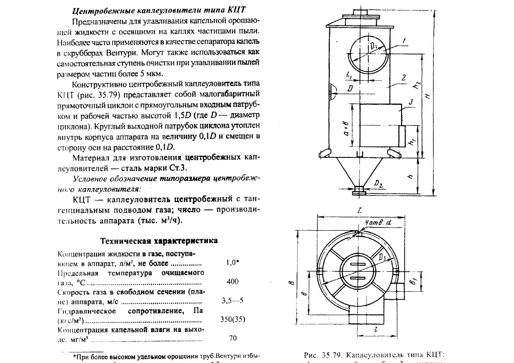 Чертеж каплеуловителя КЦТ в Тобольске